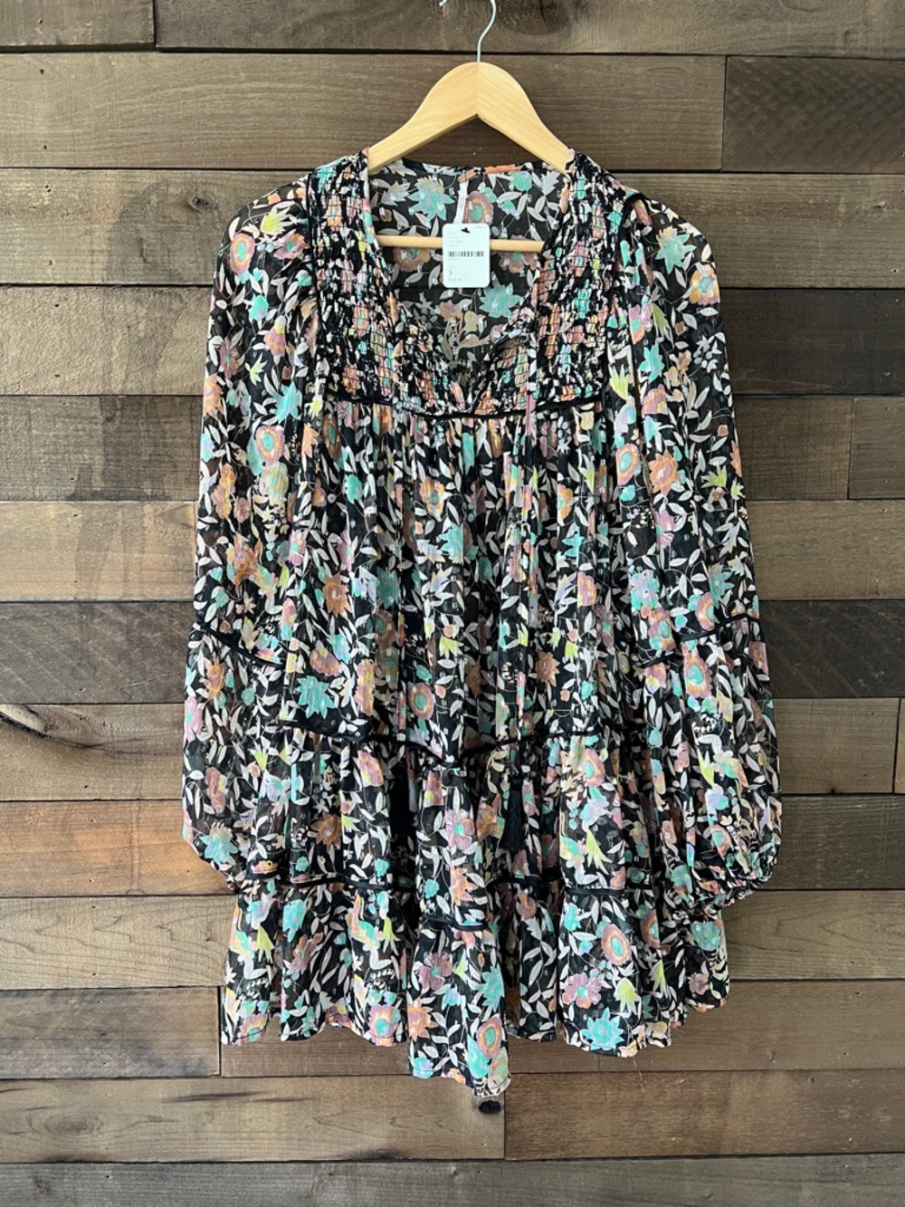 NWT Free People Women's Free Swinging Floral-Print Chiffon Mini Dress Size Small - Picture 2 of 7